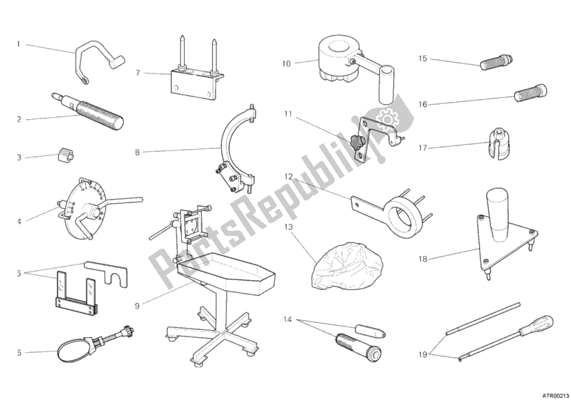 Tutte le parti per il Strumenti Di Servizio Per Officina, Motore I del Ducati Multistrada 1200 USA 2010